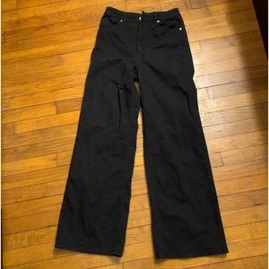 Wide legs high waisted black pants